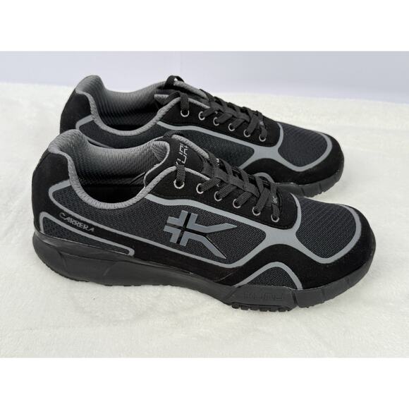 Kuru Mens Size 10 M Carrera Training Running Sneakers Black Gray 101614 NEW - Picture 1 of 6